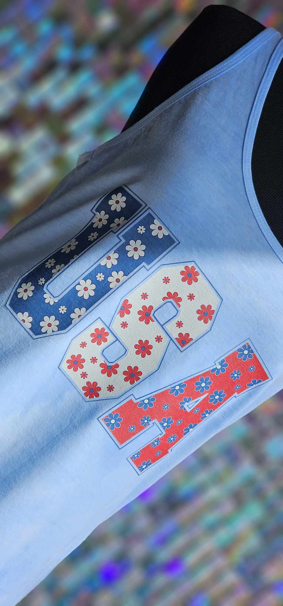 USA Floral Tank