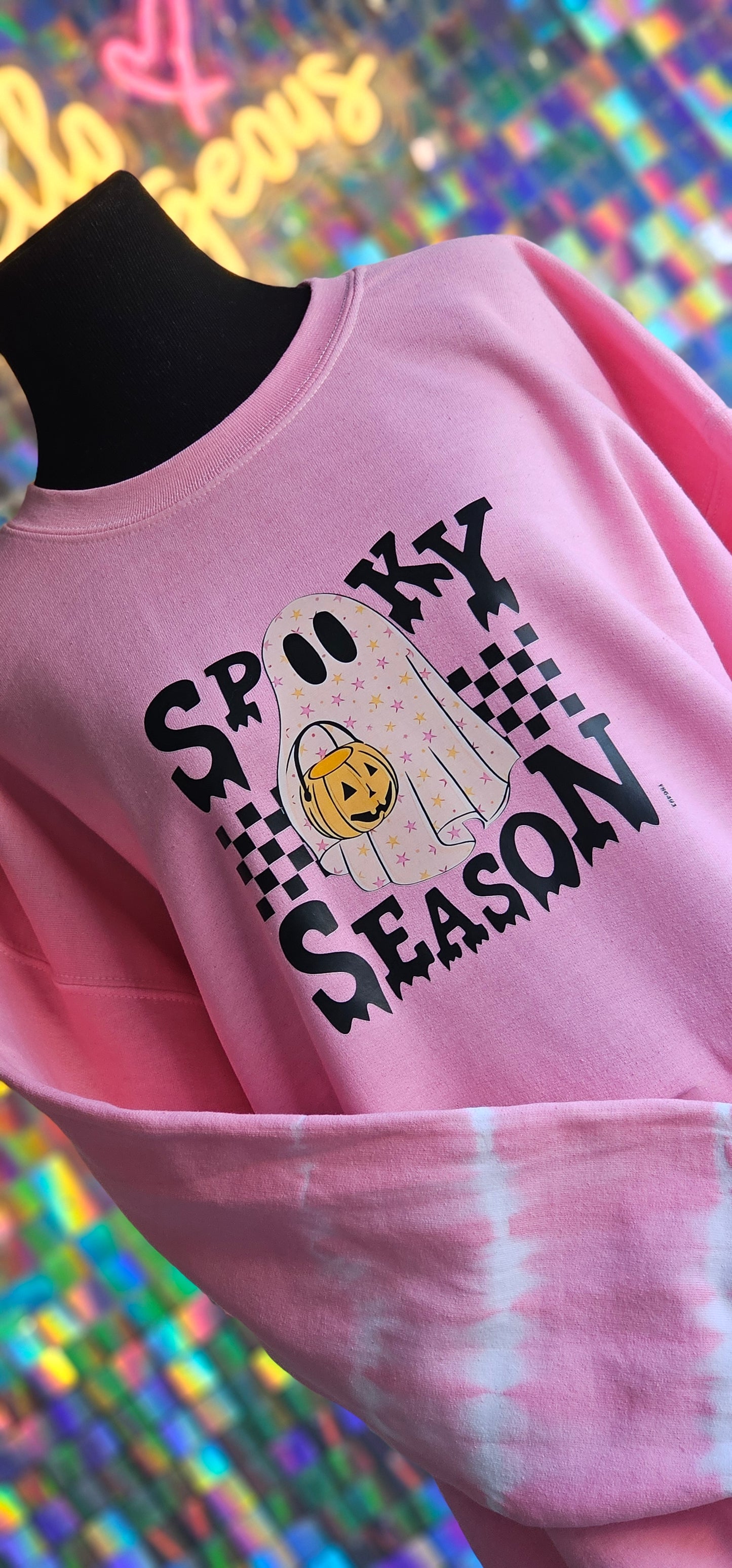 Powder pink spooky season crew