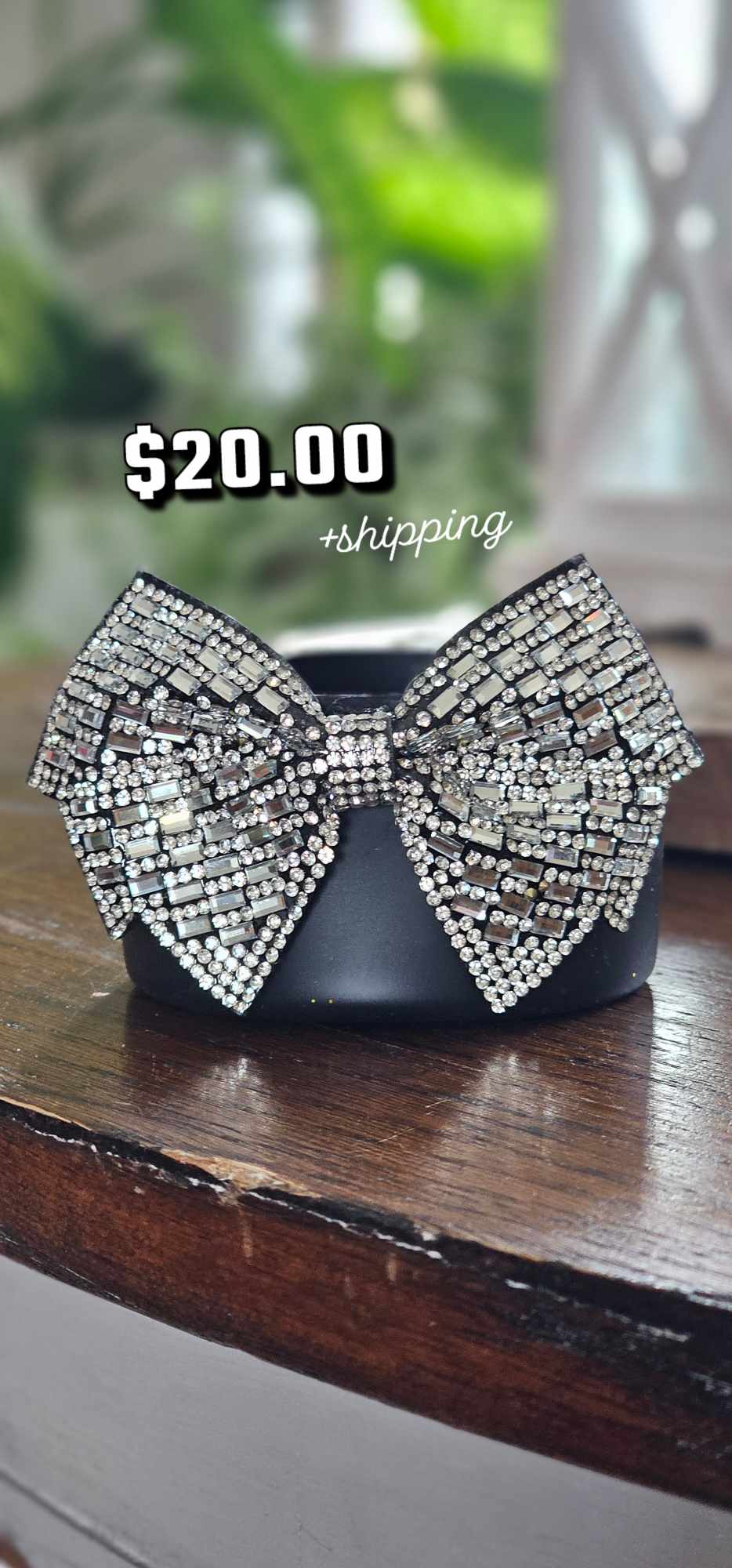 Rhinestone Bowtie Bootie for Stanley Tumbler