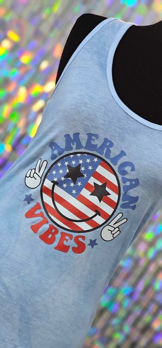 American Vibes Smiley Tank