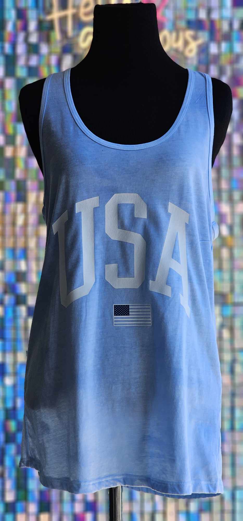 Blue USA Tank