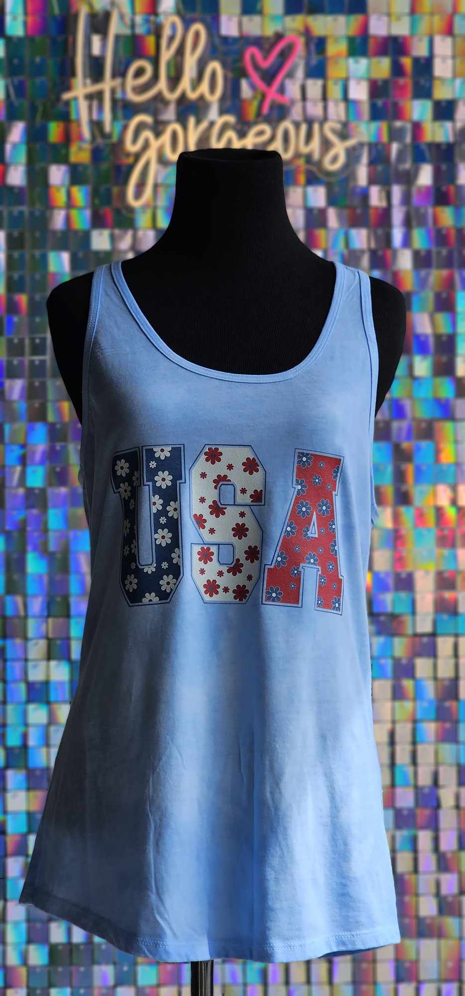 USA Floral Tank